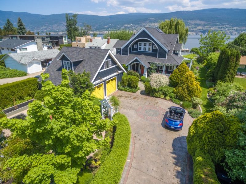 aerial shot of a house